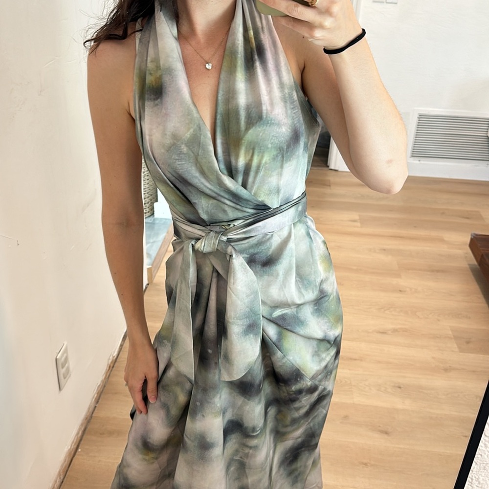 Green wrap maxi
